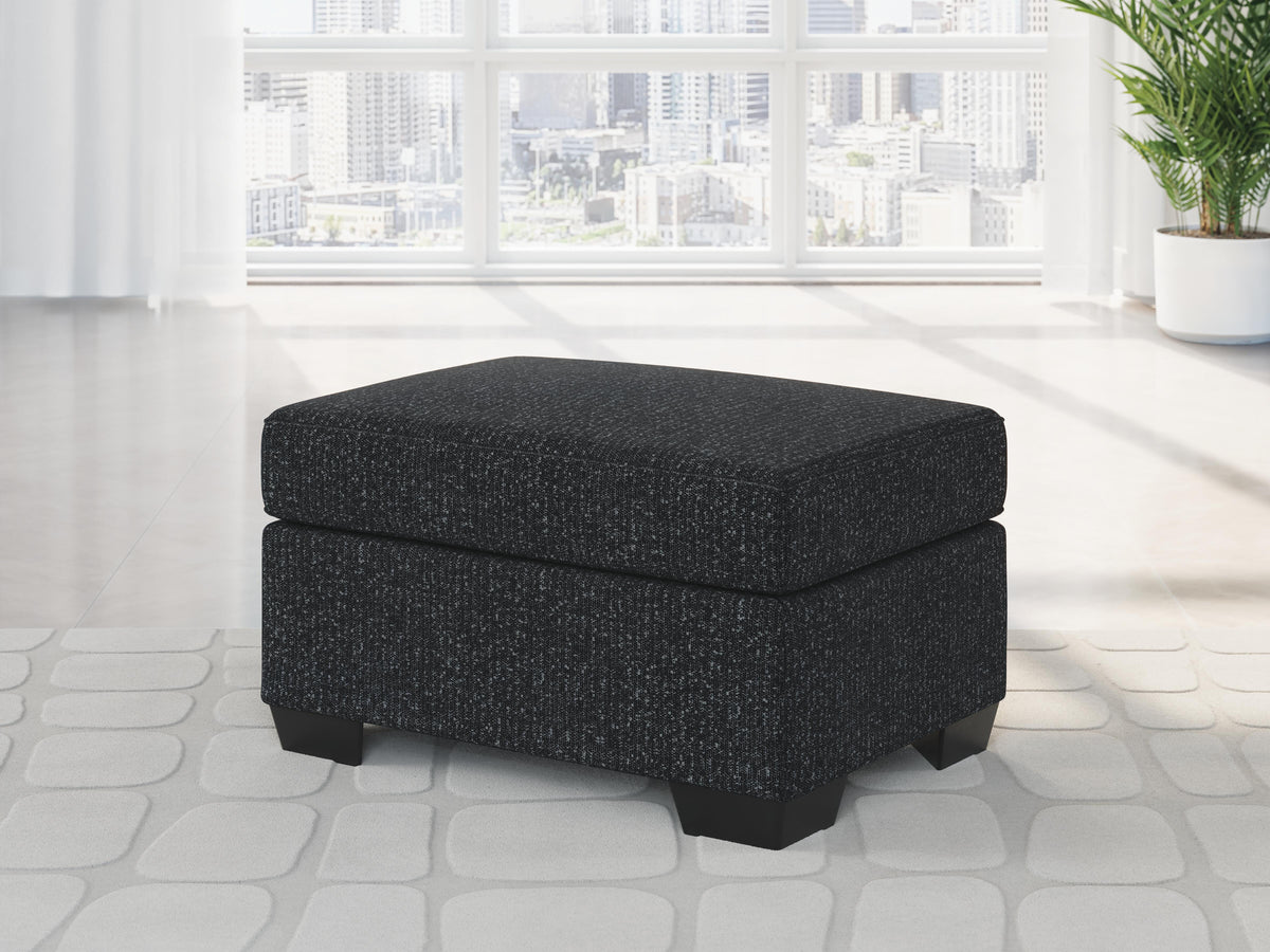Jasmine Peaks Ottoman Chenille