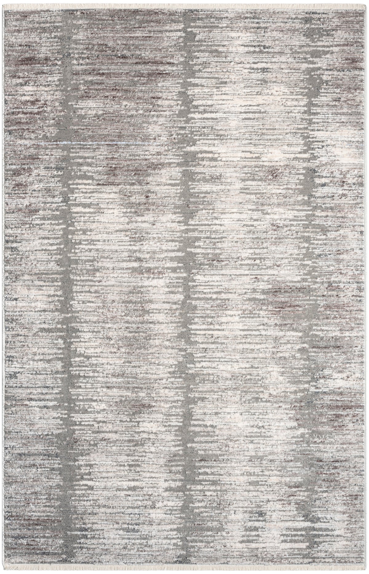 Abstract Hues ABH03 Grey White Rug - Rectangle