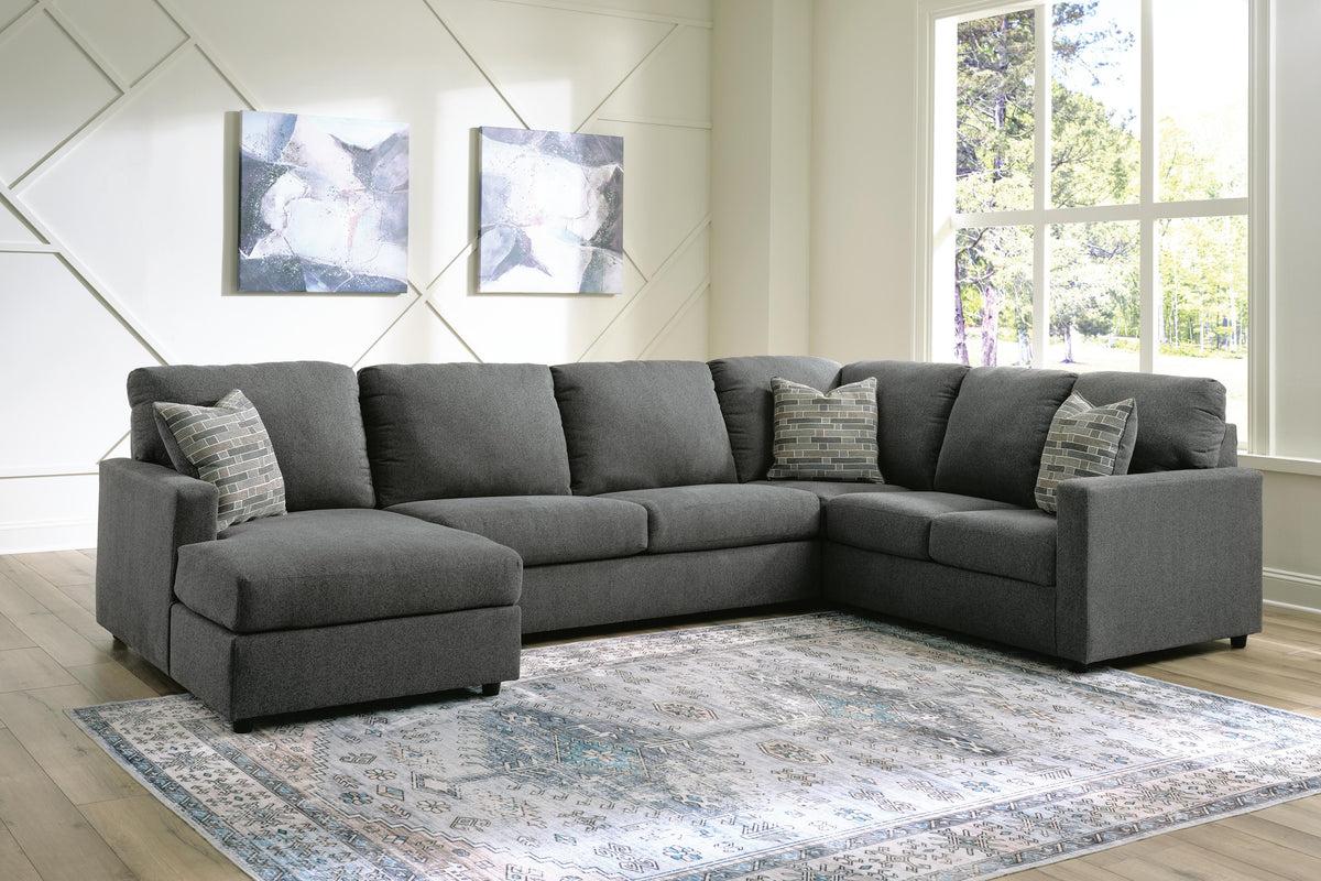 Edenfield 3-Piece Sectional with Chaise Chenille