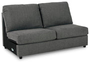 Edenfield Armless Loveseat Chenille - Charcoal