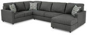 Edenfield 3-Piece Sectional with Chaise Chenille