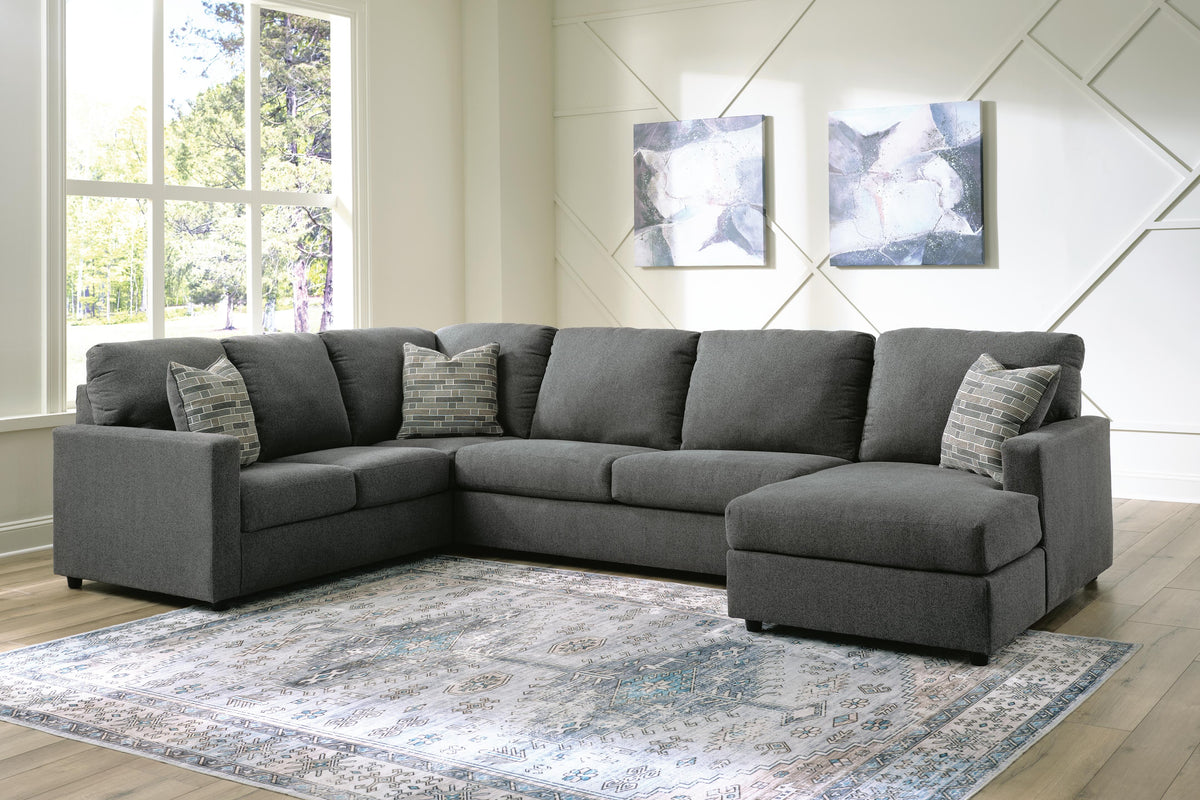 Edenfield 3-Piece Sectional with Chaise Chenille