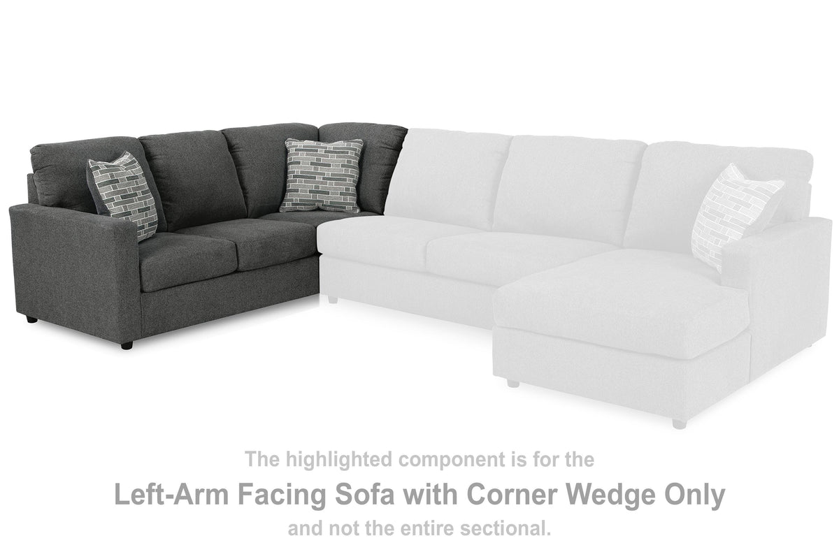 Edenfield LAF Sofa w/Corner Wedge Chenille