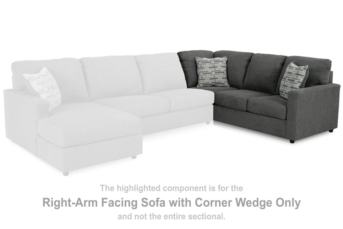 Edenfield RAF Sofa w/Corner Wedge Chenille