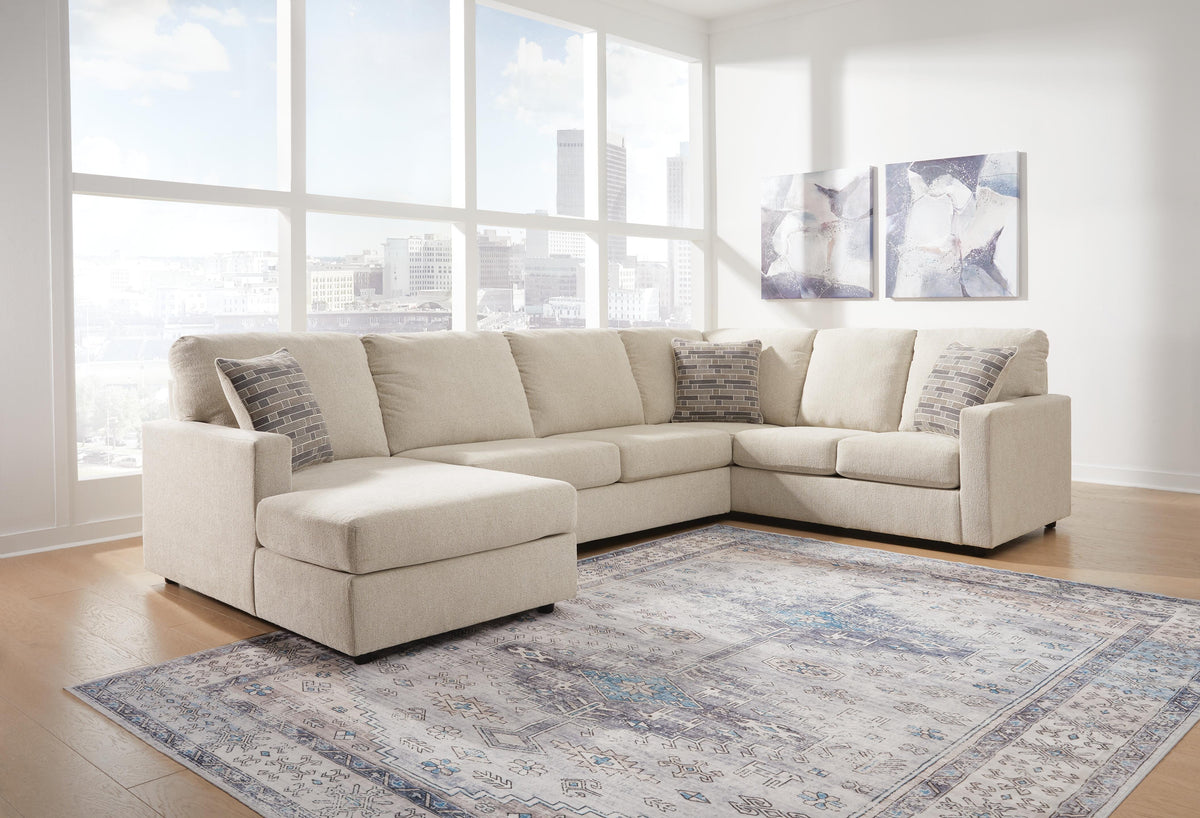Edenfield 3-Piece Sectional with Chaise Chenille