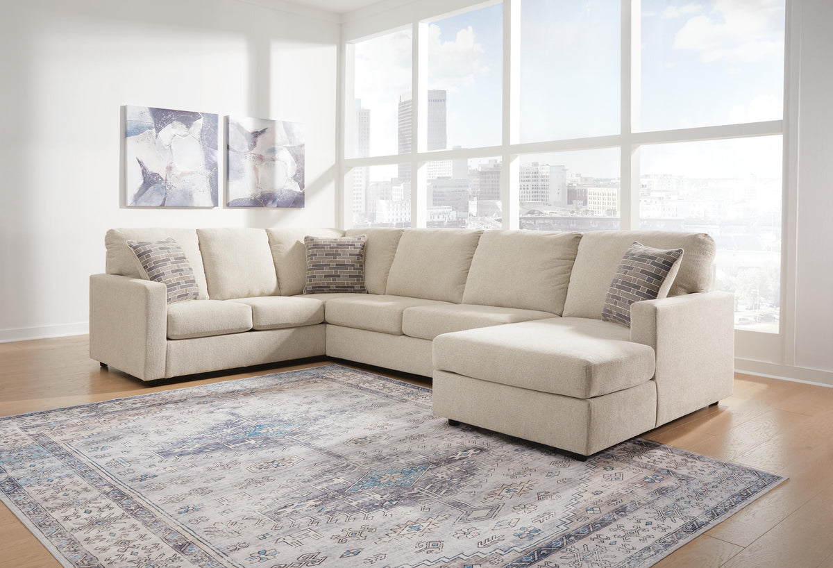 Edenfield 3-Piece Sectional with Chaise Chenille