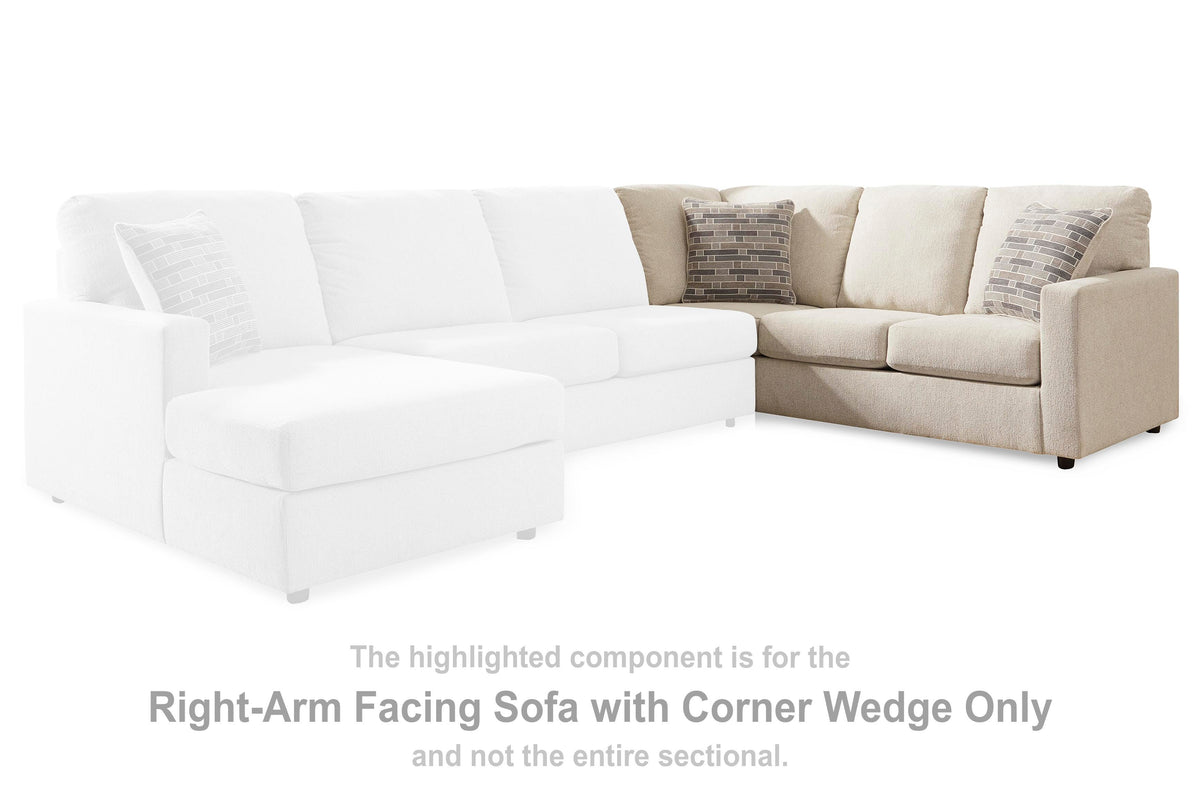 Edenfield RAF Sofa w/Corner Wedge Chenille