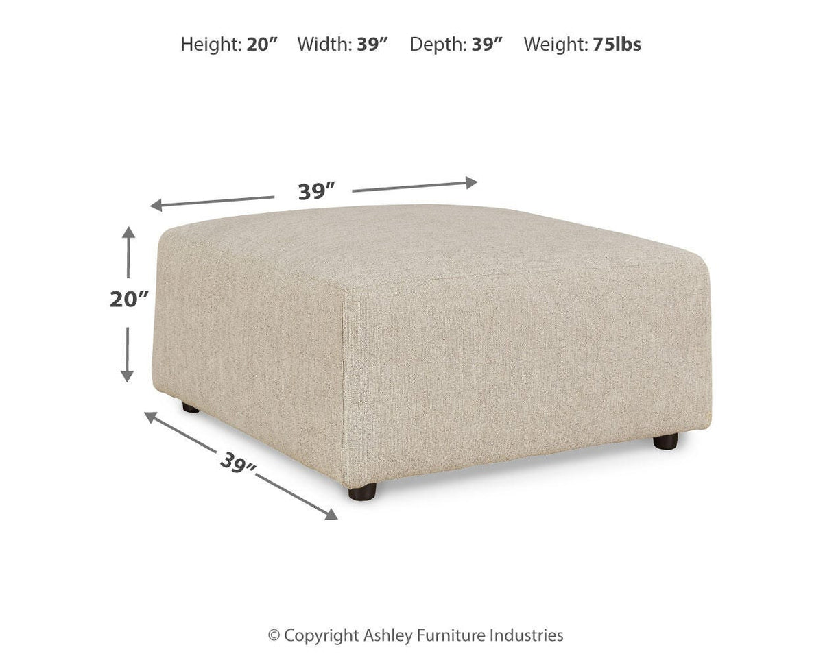 Edenfield Oversized Accent Ottoman Chenille