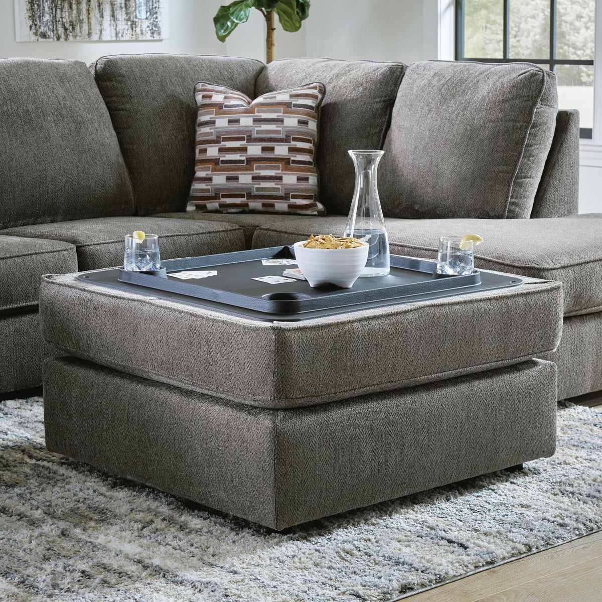 O'Phannon Ottoman With Storage Chenille