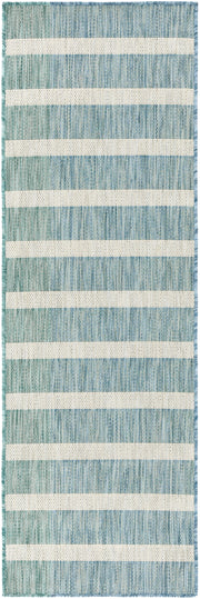 Positano POS03 Aqua Ivory Rug - Runner