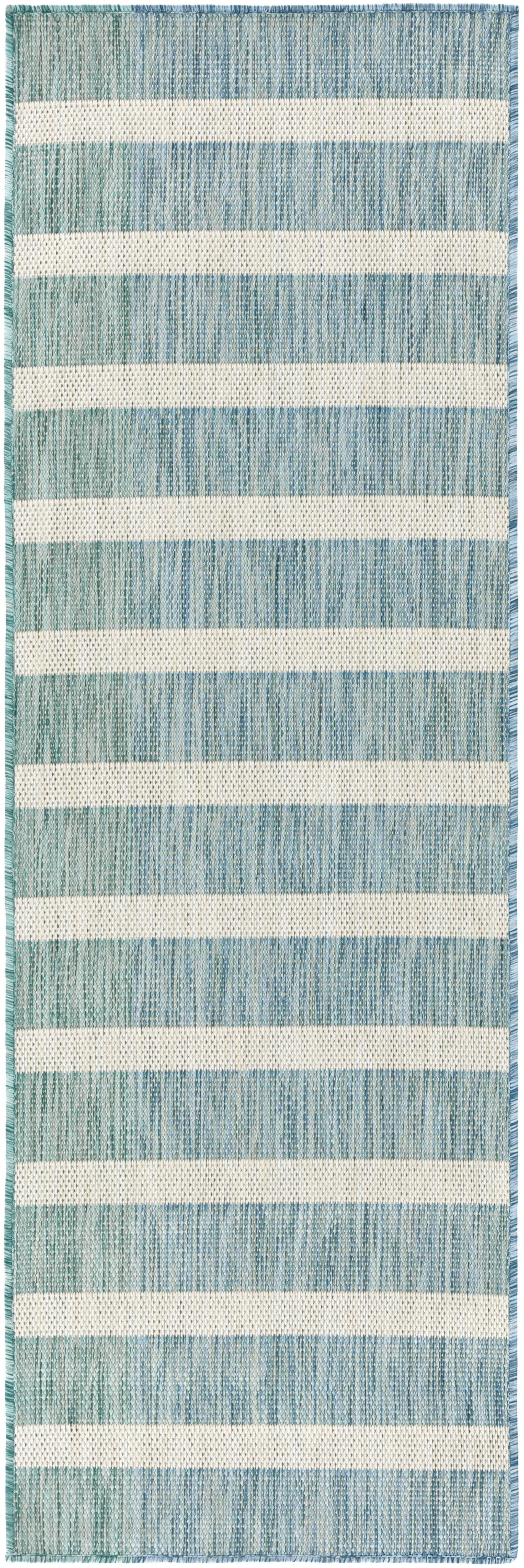 Positano POS03 Aqua Ivory Rug - Runner