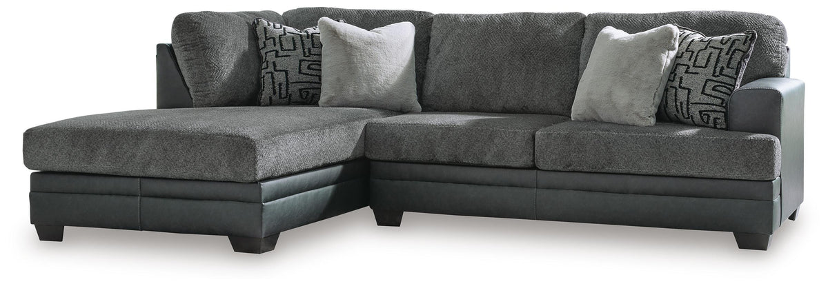 Brixley Pier 2-Piece Sectional with Chaise Velvet Chenille