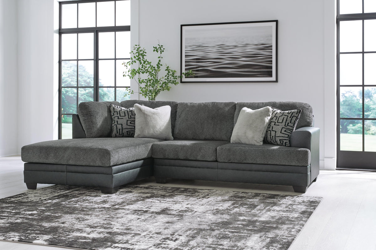 Brixley Pier 2-Piece Sectional with Chaise Velvet Chenille