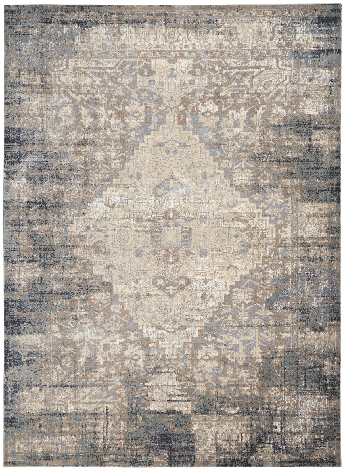 Moroccan Celebration KI3M2 Grey Slate Rug - Rectangle