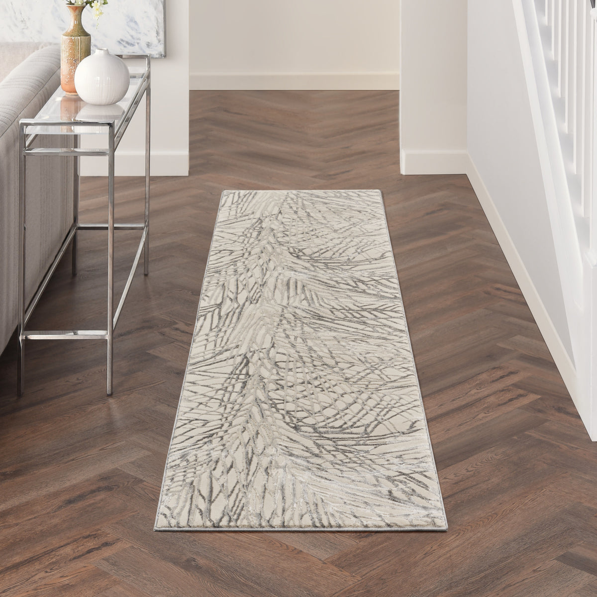 Rustic Textures RUS17 Ivory Grey Rug - room scene