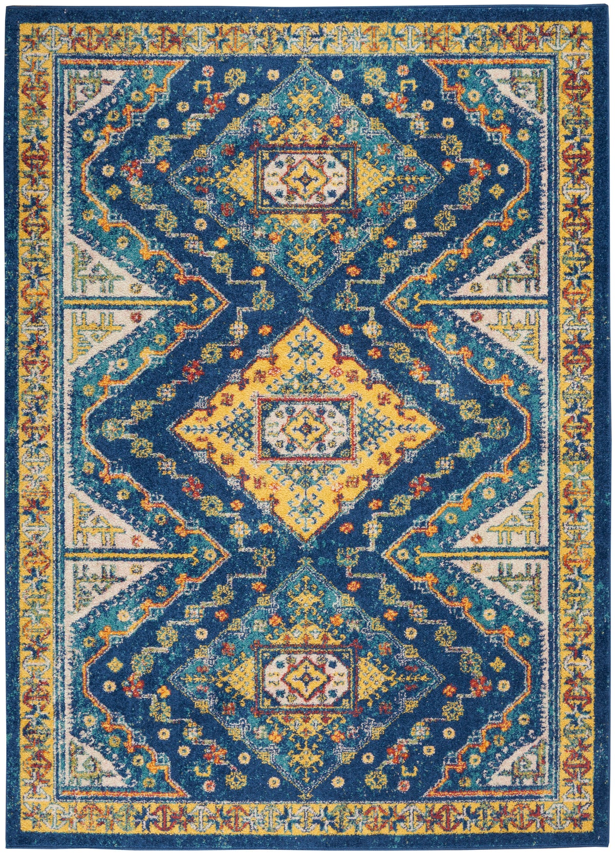 Allur ALR02 Navy Multicolor Rug - Rectangle