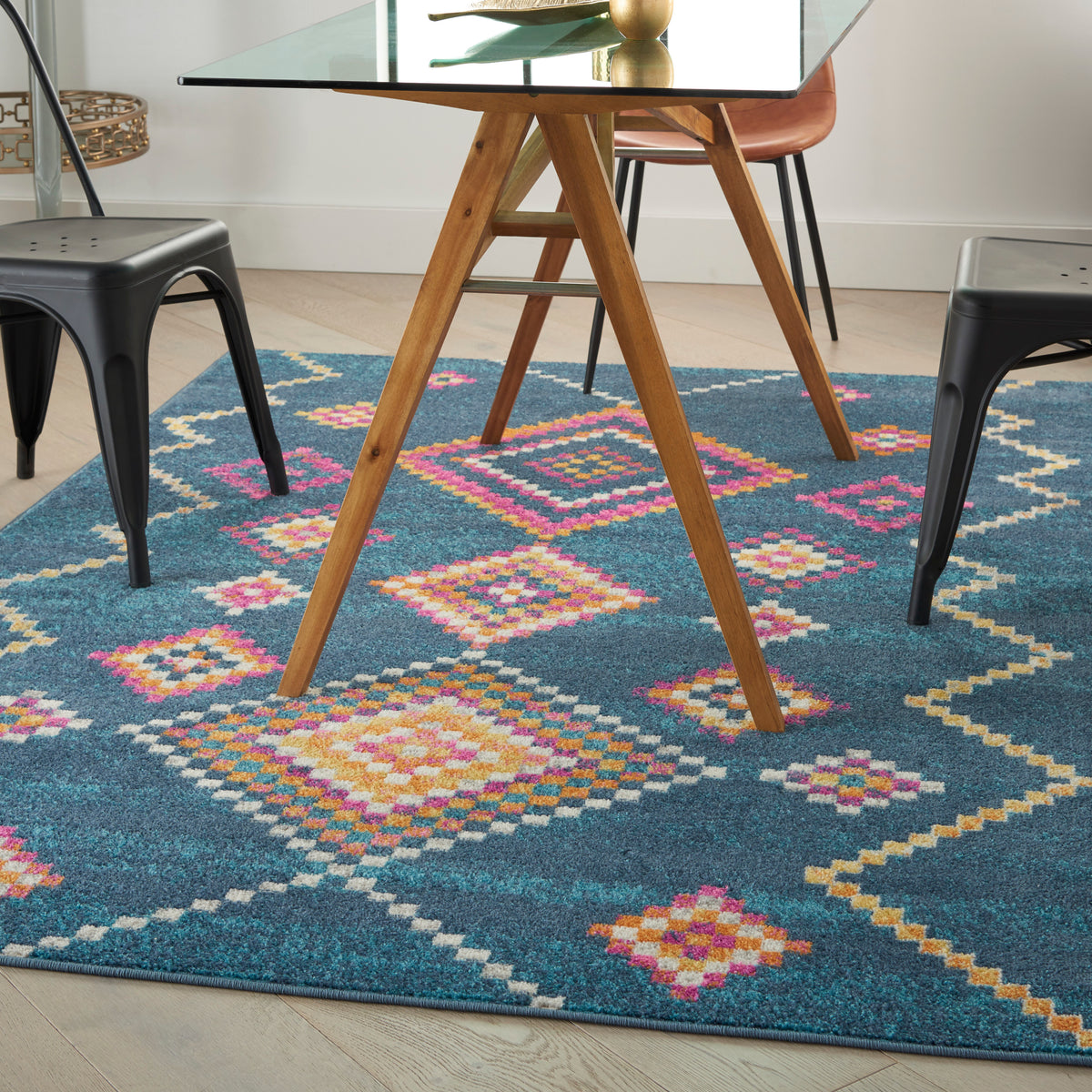 Passion PSN44 Navy Rug - room scene