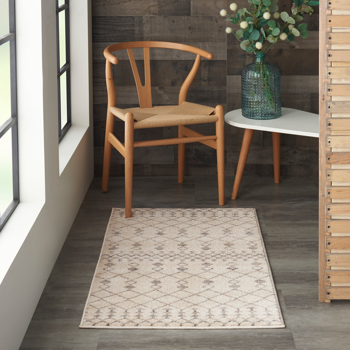 Palermo PMR03 Beige Grey Rug - room scene