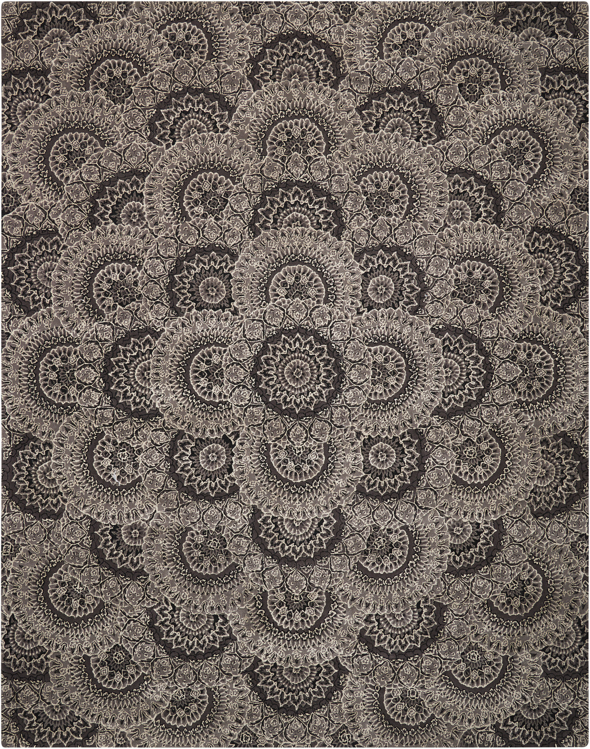 Nourison 2000 2335 Black Grey Rug - Rectangle