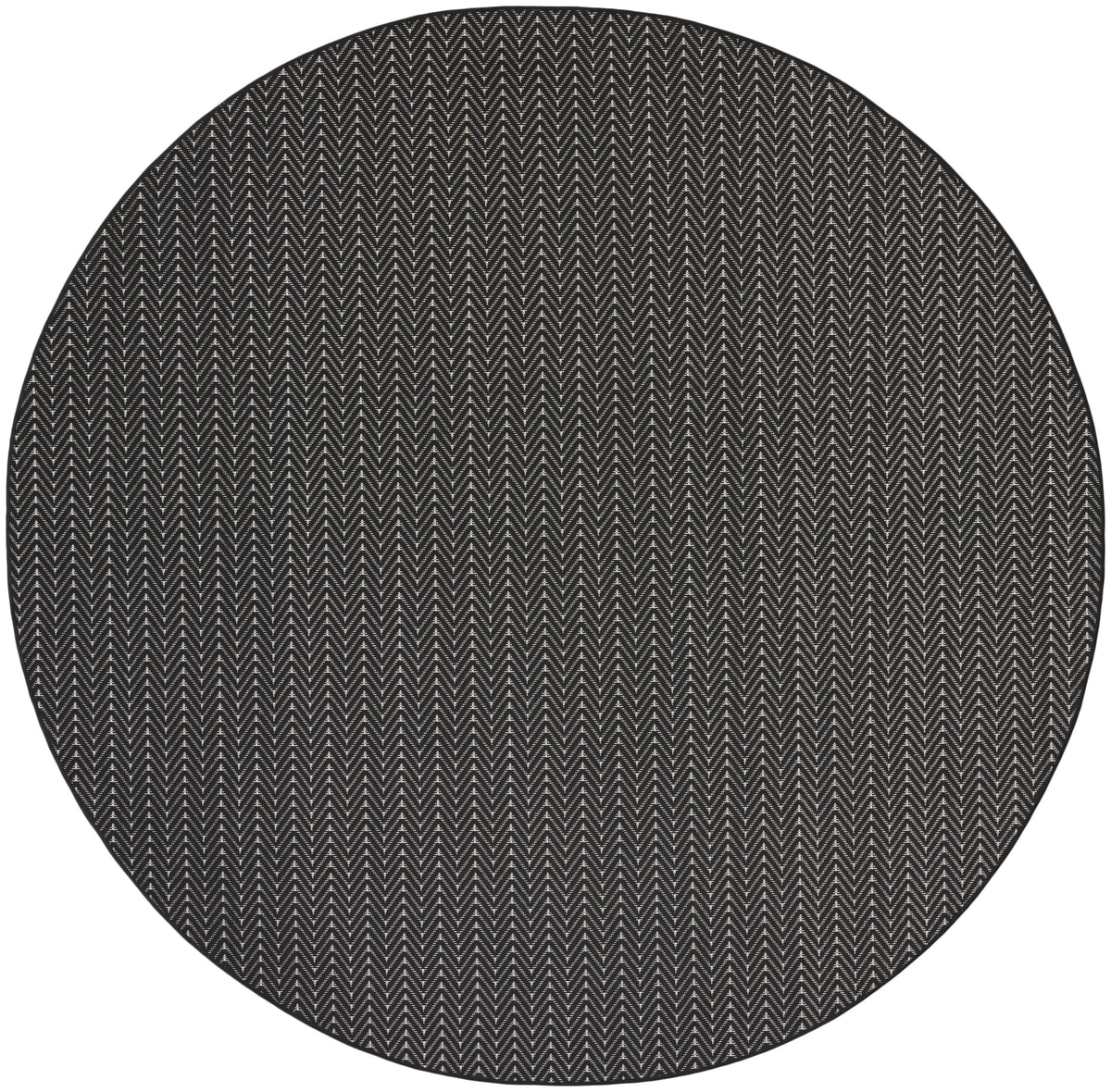 Horizon Indoor/Outdoor HOZ02 Black Rug - Round
