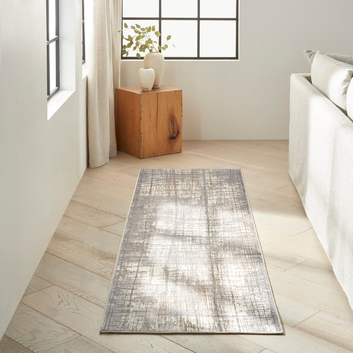 CK950 Rush CK950 Ivory Grey Rug - room scene