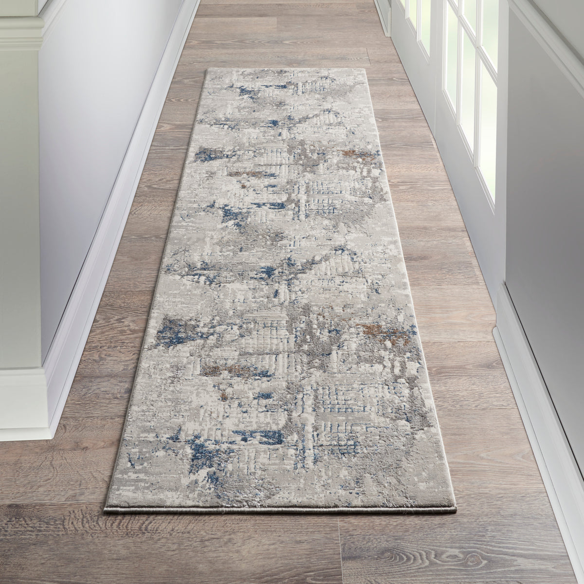 Royal Terrace KI41 Ivory Blue Rug - room scene