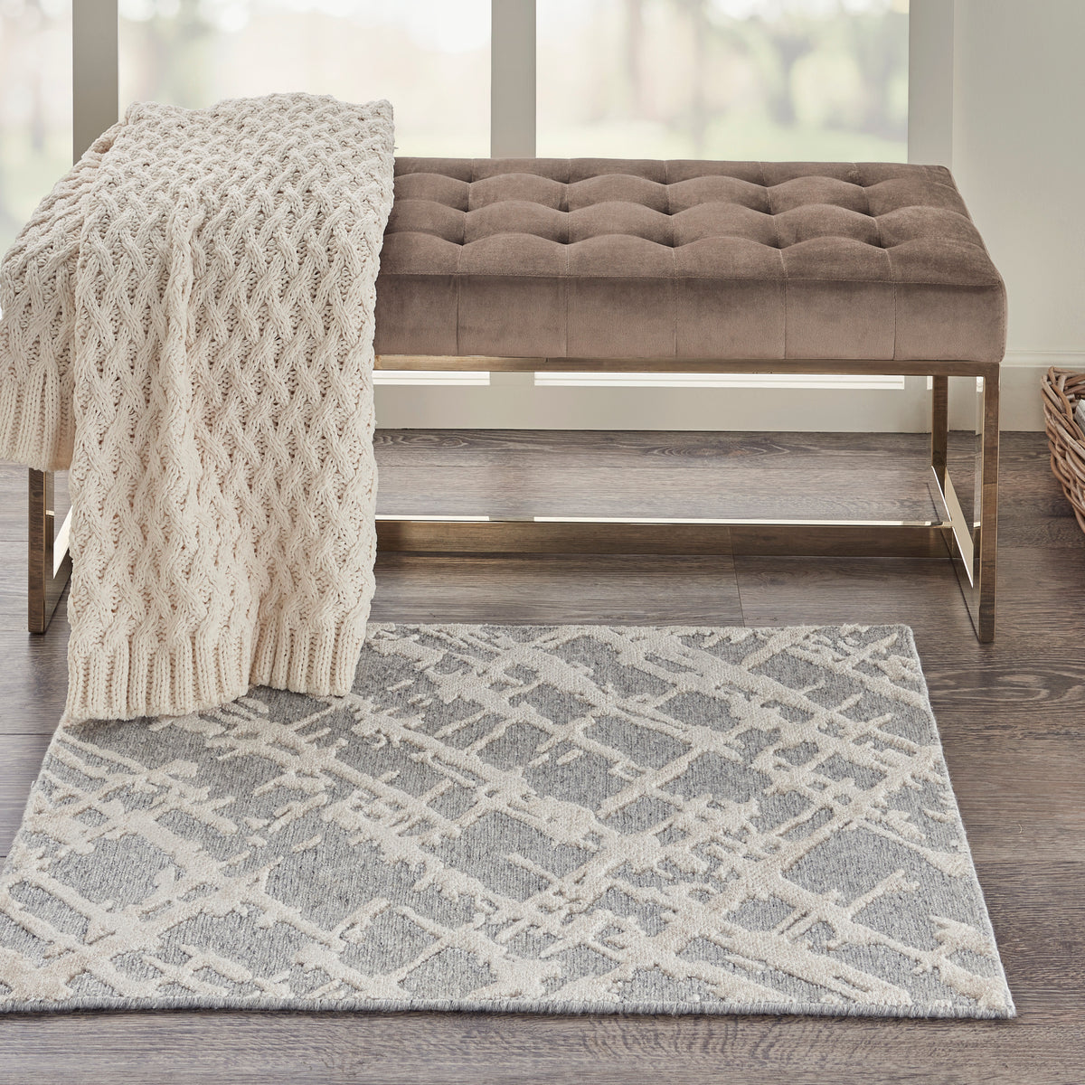 Divine DIV10 Sand Storm Rug - room scene