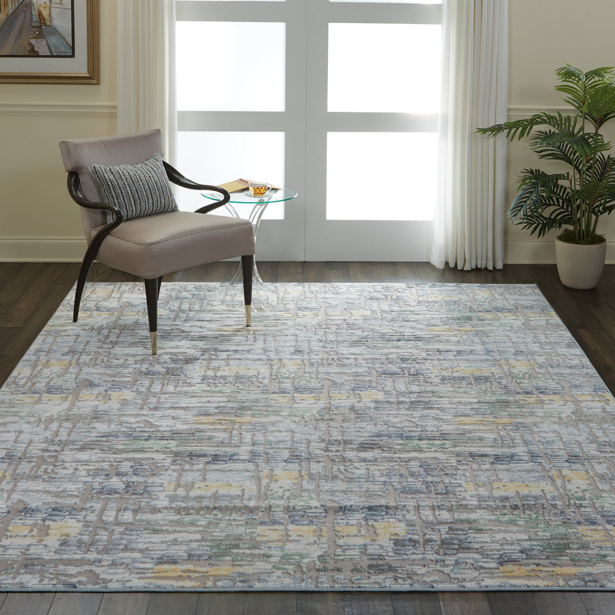 Urban Chic URC01 Grey Multicolor Rug - room scene