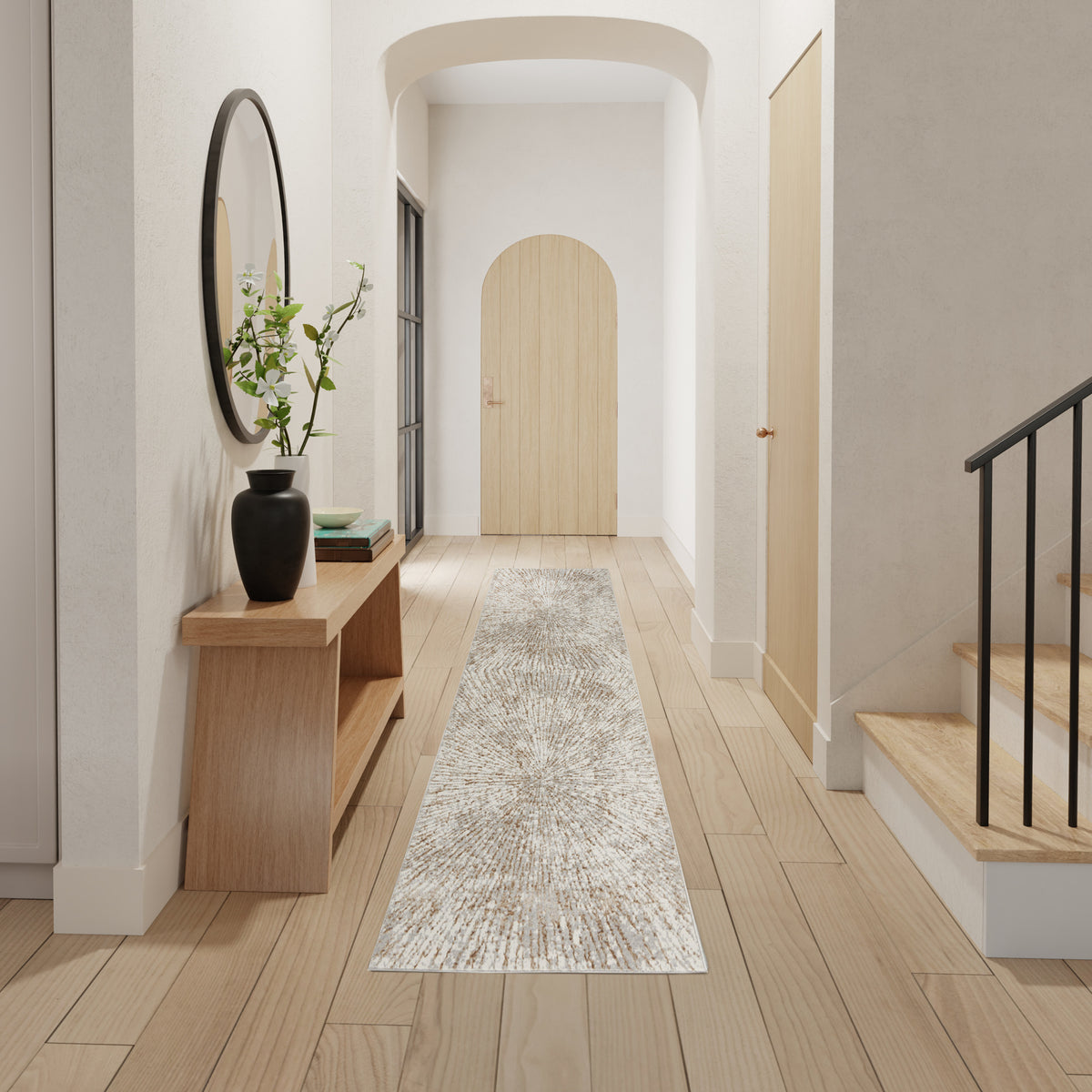 Glow MTL01 Grey Mocha Rug - room scene