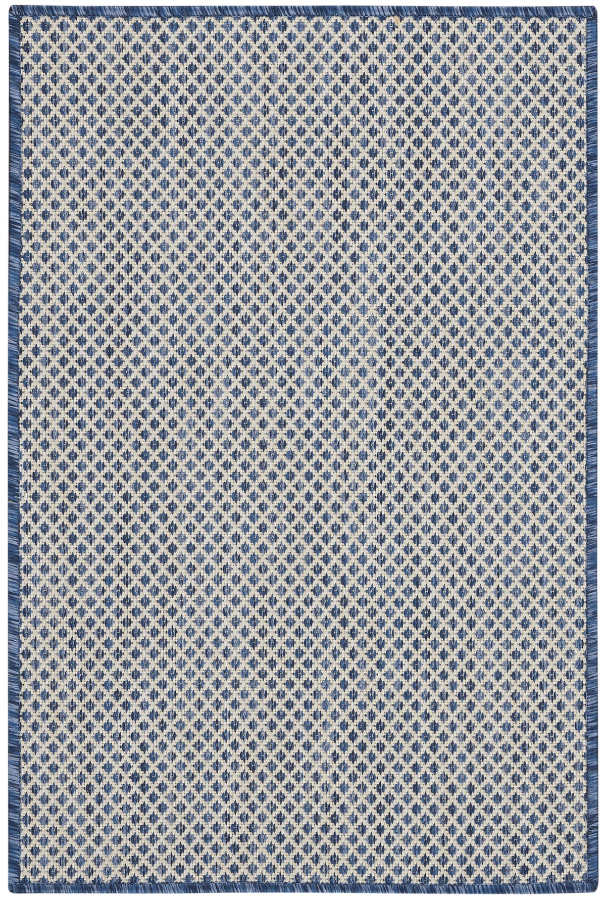 Courtyard COU01 Ivory Blue Rug - Rectangle