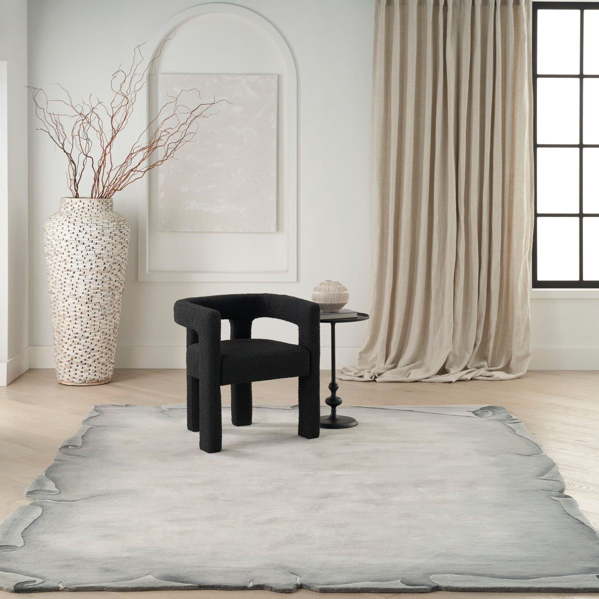 Limted Edition LIM01 Grey Rug - room scene