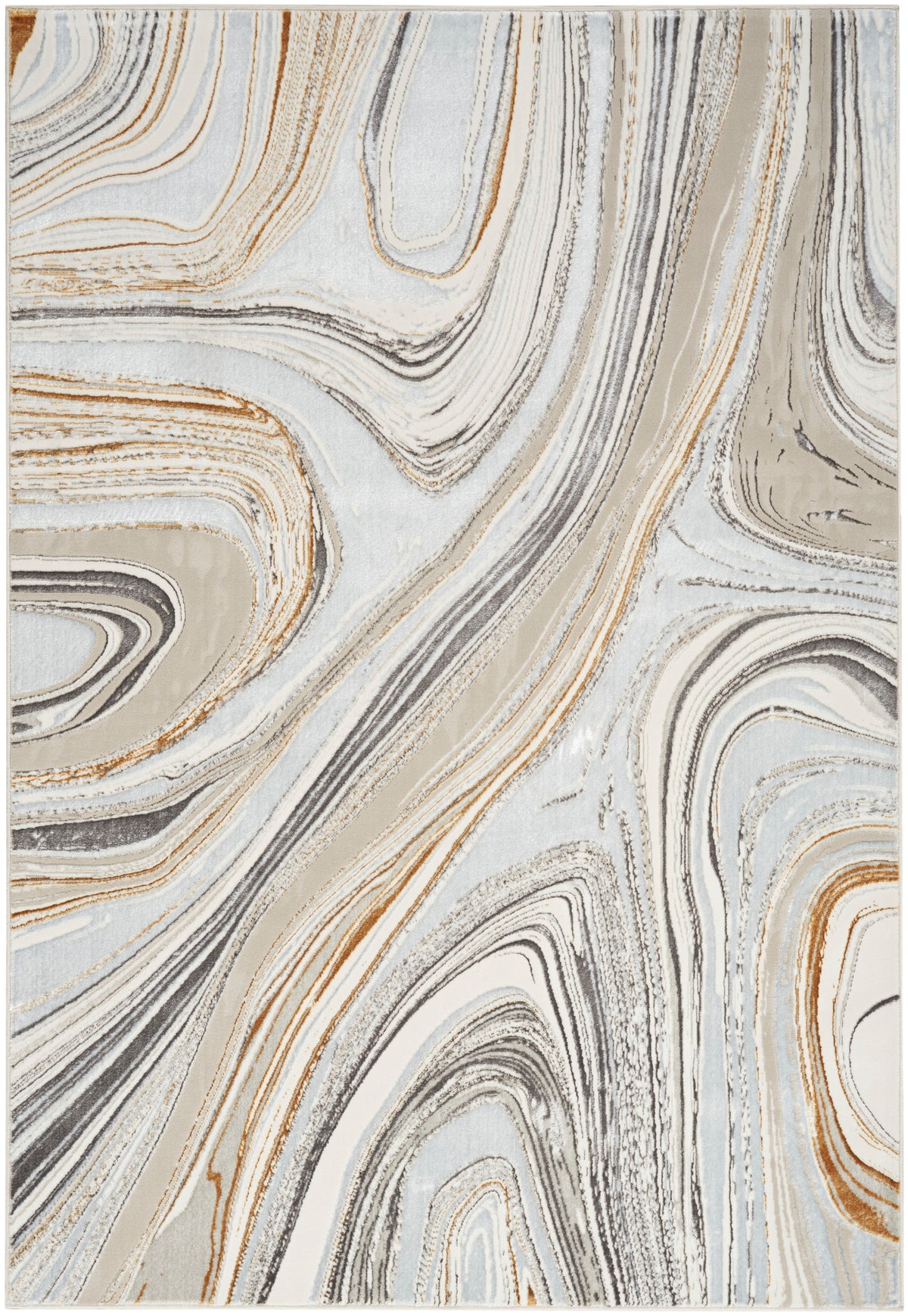 Glitz GLZ21 Grey Gold Rug - Rectangle