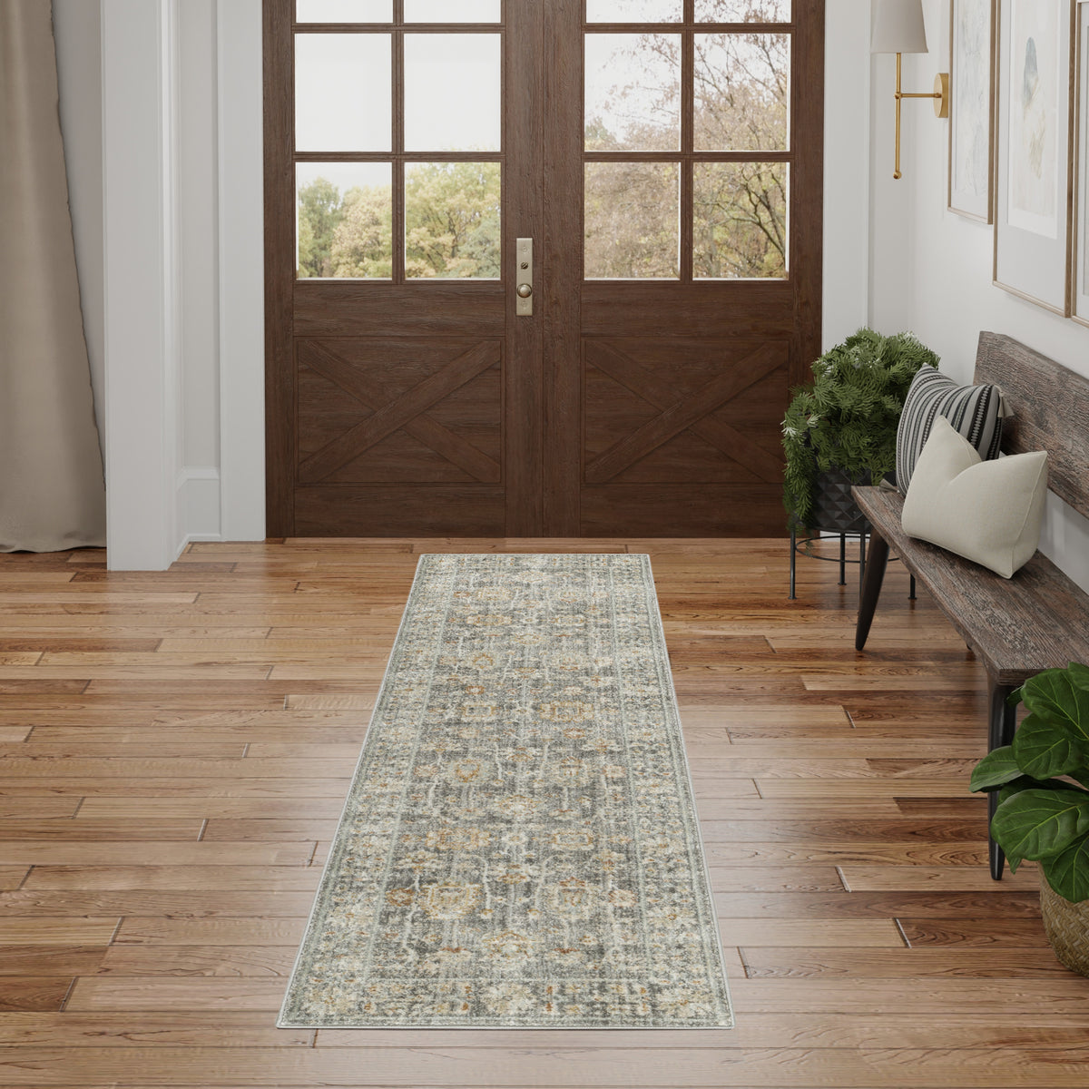 Traditional Home TRH01 Grey Rug - room scene