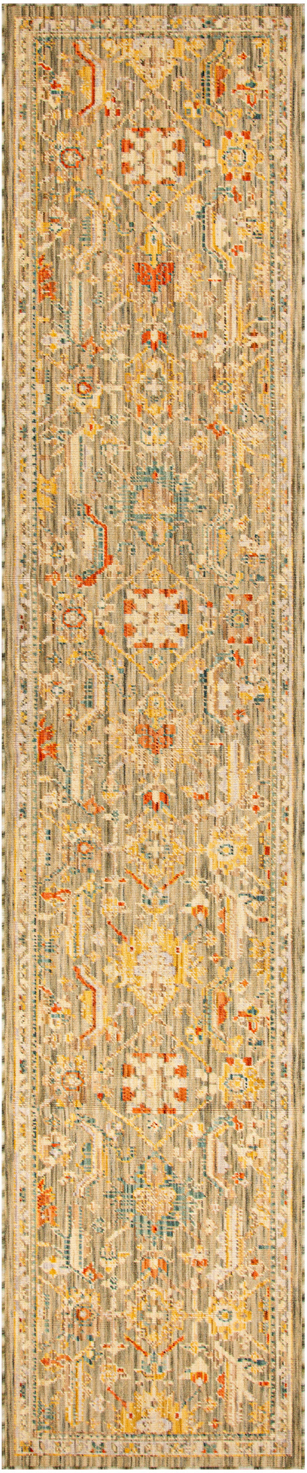 Antique Bloom ANB02 Sage Multicolor Rug - Runner