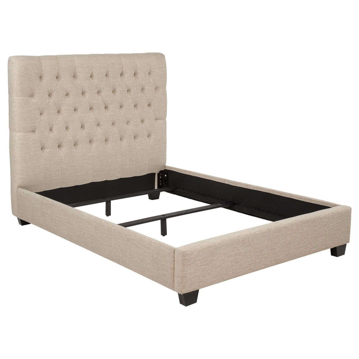 Chloe Upholstered Panel Bed Oatmeal - Full