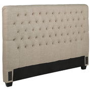 Chloe Upholstered California King Panel Headboard Oatmeal