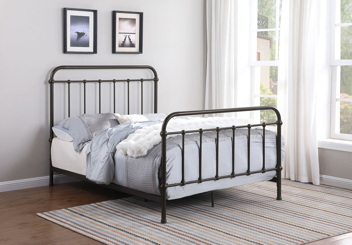 Livingston Metal Open Frame Bed Dark Bronze - Full