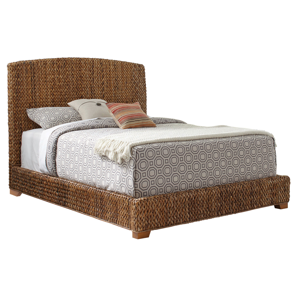 Laughton Banana Leaf Panel Bed Amber - Eastern King