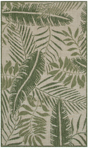Garden Oasis GOA02 Ivory Green Rug - Rectangle