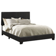 Dorian Faux Leather Upholstered Bed - Full, Black