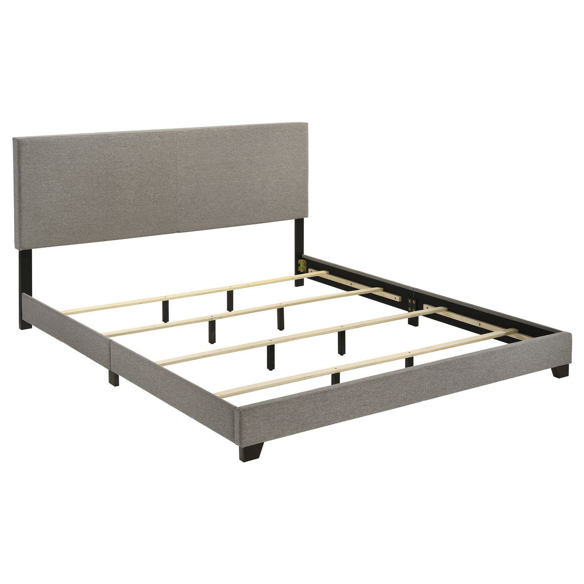 Dorian Fabric Upholstered Panel Bed - Eastern King, Taupe