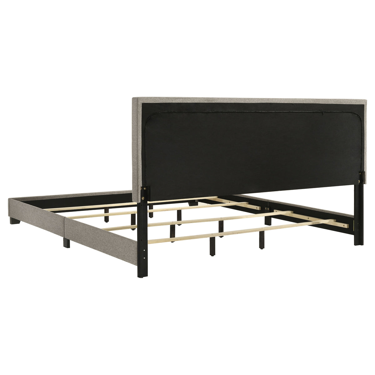Dorian Fabric Upholstered Panel Bed - Eastern King, Taupe