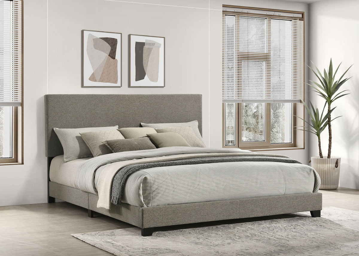 Dorian Fabric Upholstered Panel Bed - California King, Taupe
