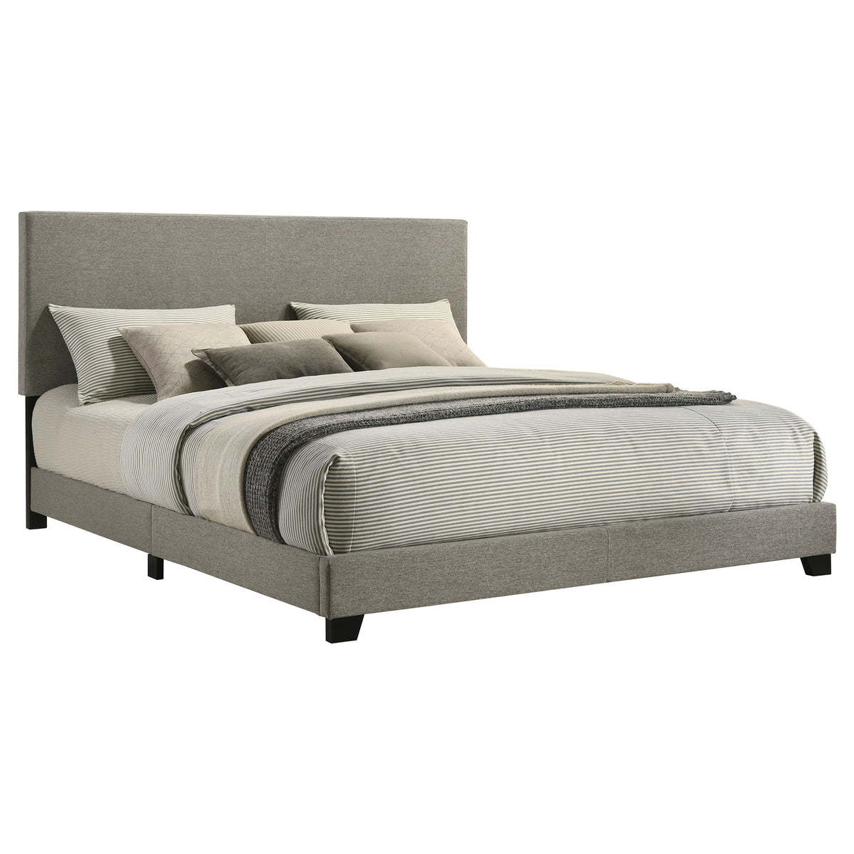 Dorian Fabric Upholstered Panel Bed - California King, Taupe