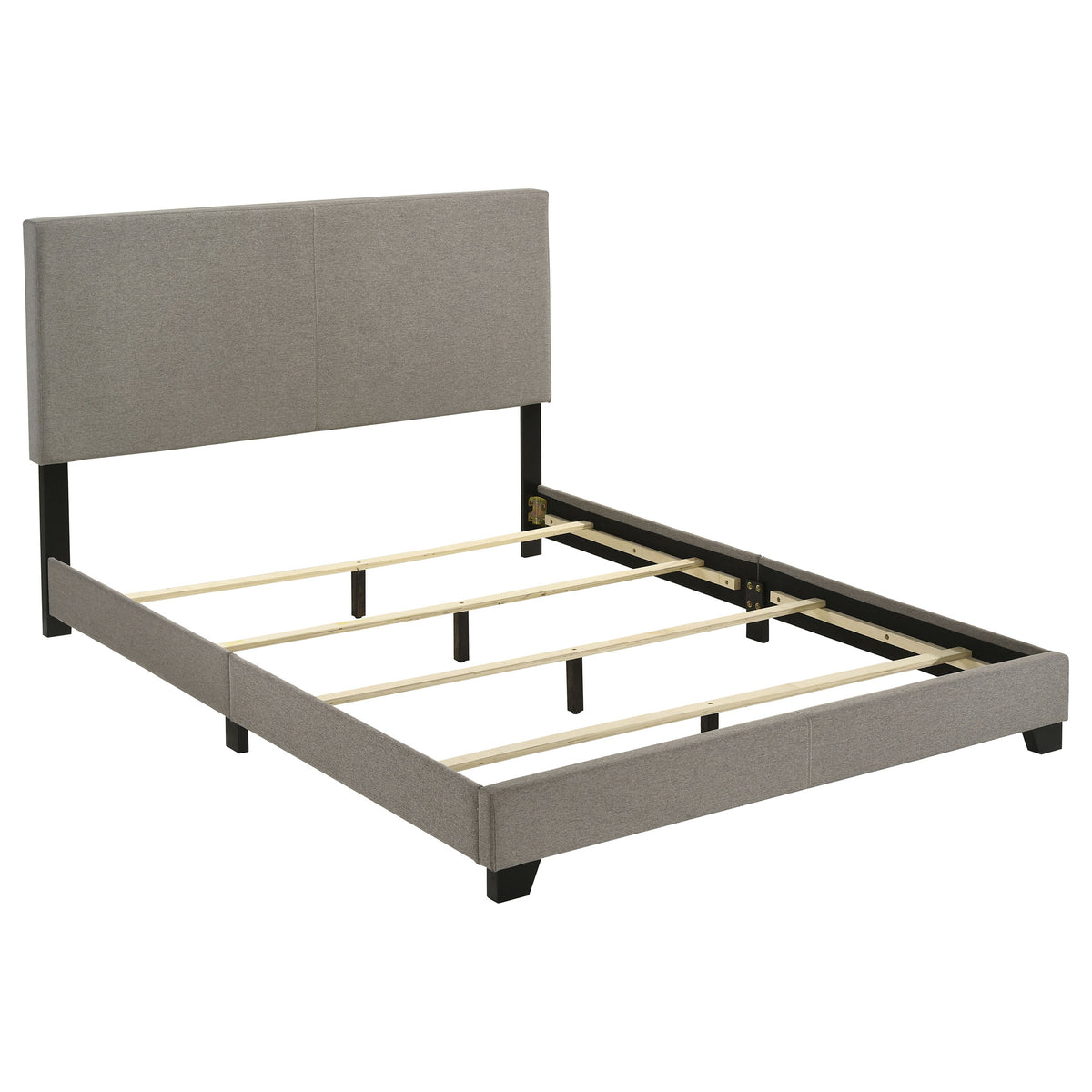 Dorian Fabric Upholstered Panel Bed - Queen, Taupe