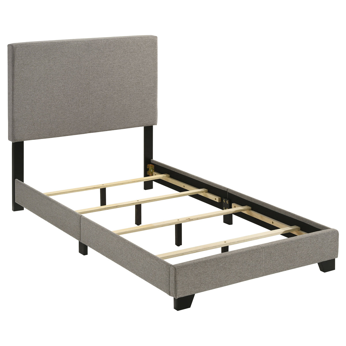 Dorian Fabric Upholstered Panel Bed - Twin, Taupe