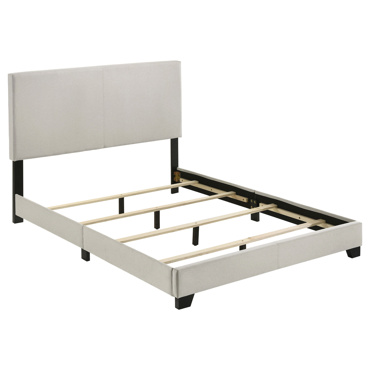 Dorian Fabric Upholstered Panel Bed - Full, Cream