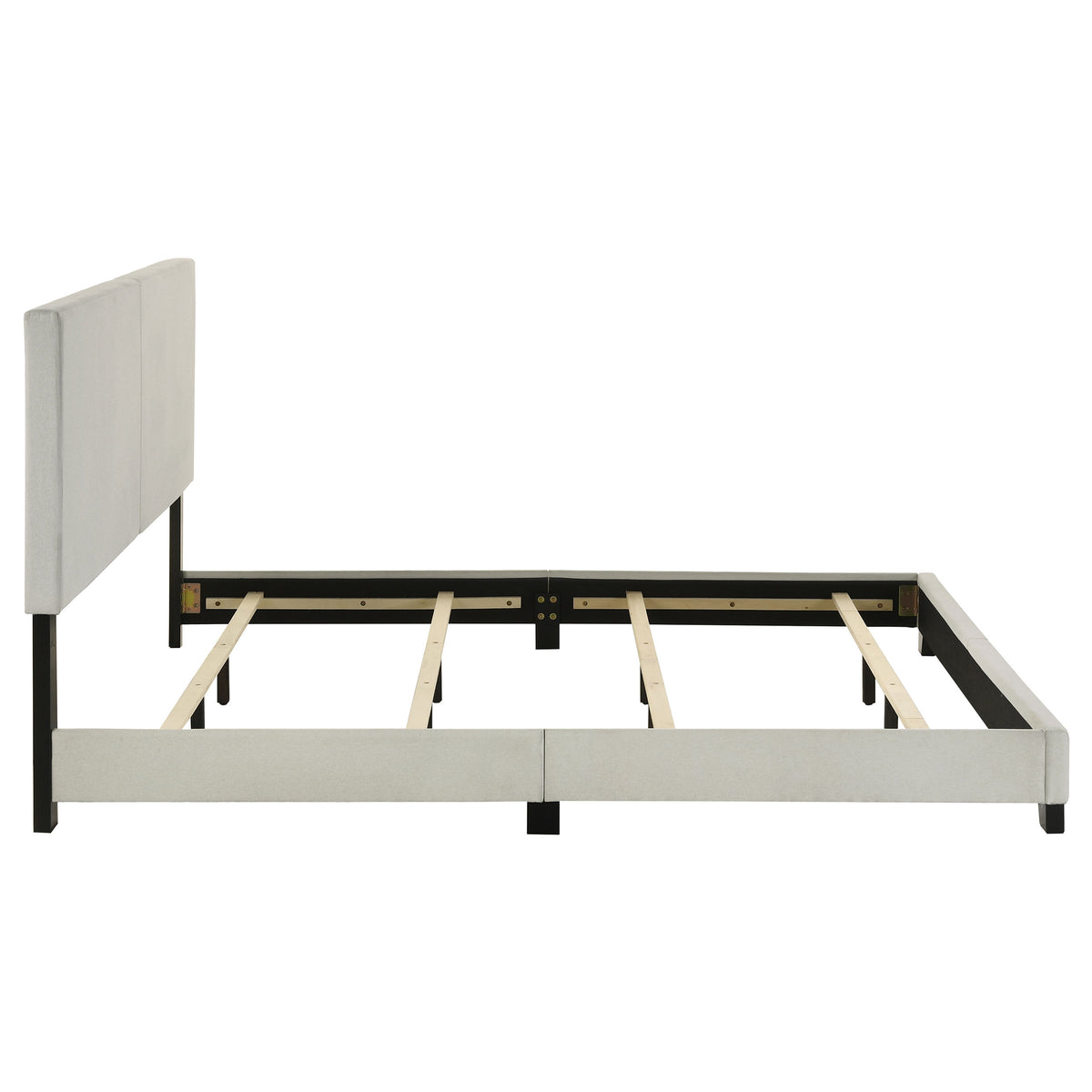 Dorian Fabric Upholstered Panel Bed - Eastern King, Cream