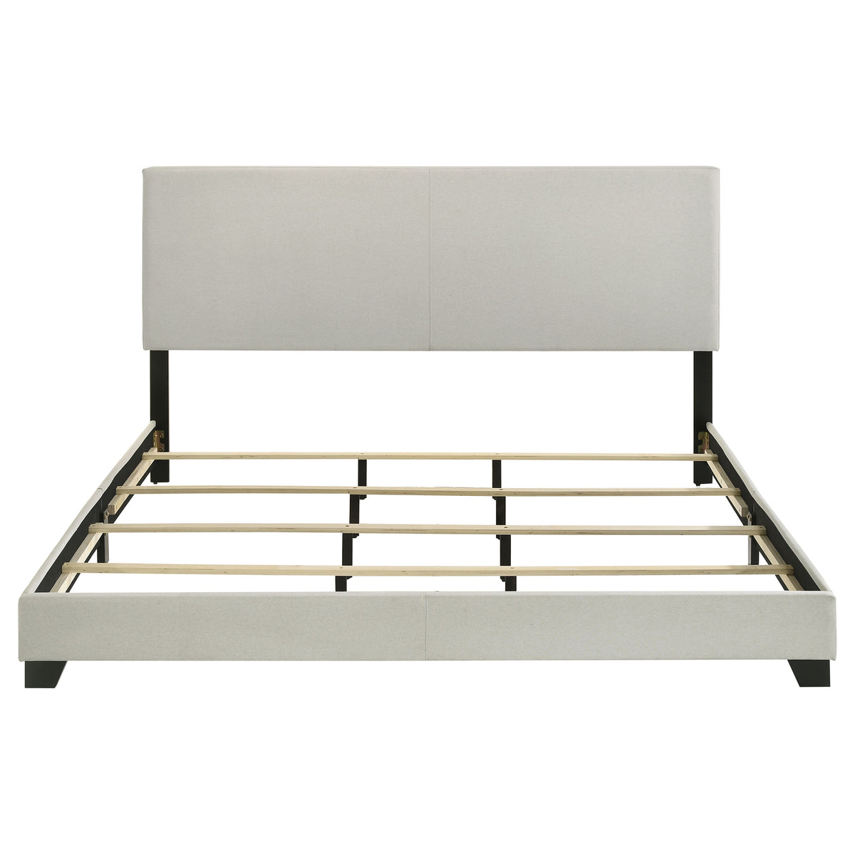 Dorian Fabric Upholstered Panel Bed - California King, Cream