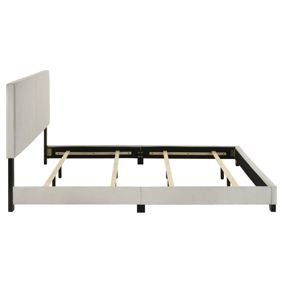 Dorian Fabric Upholstered Panel Bed - California King, Cream